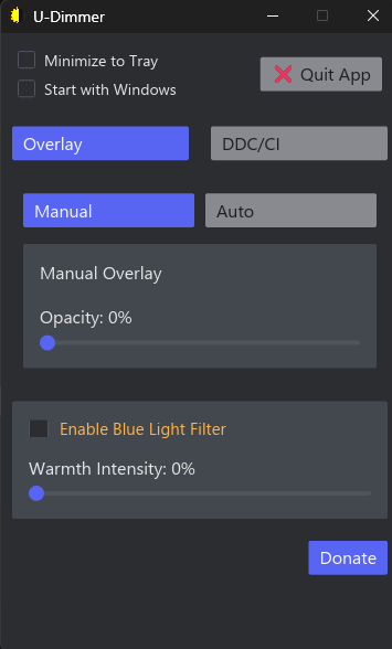 U-Dimmer App Interface
